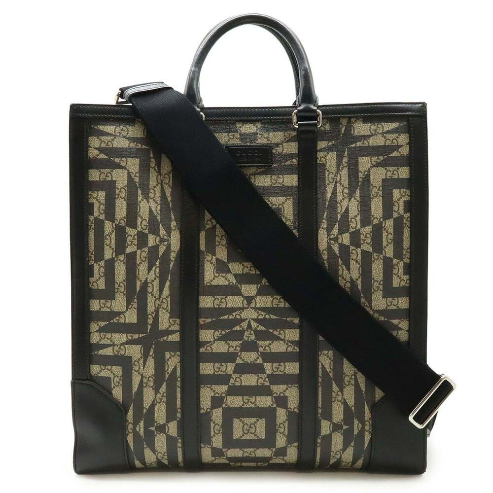 GUCCI Authentic Black Leather Shoulder Bag